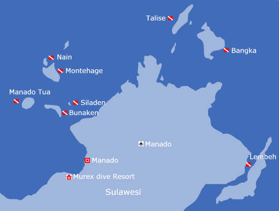 Die Nordspitze Sulawesis